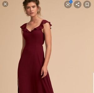 BHLDN burgundy bridesmaid dress